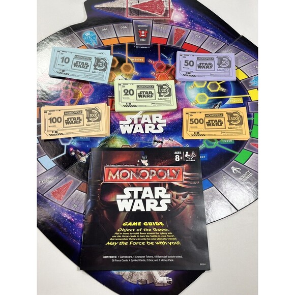Star Wars Monopoly Board Game Hasbro Parker Brothers B0324 Complete - Picture 16 of 16